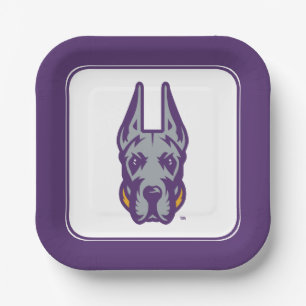 University at Albany Great Dane Mascot Head Paper Plates