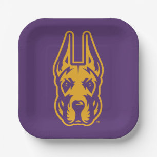 University at Albany Great Dane Mascot Head Paper Plates