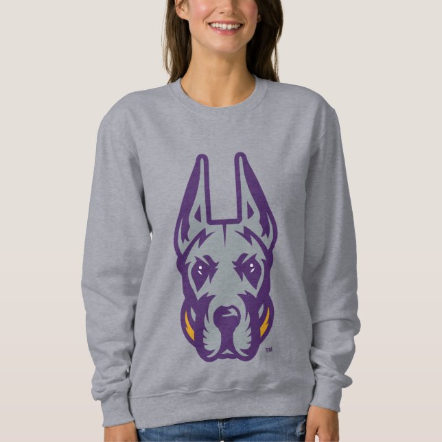 University at Albany Great Dane Mascot Head Sweatshirt (Front)