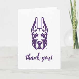 University at Albany Great Dane Mascot Head Thank You Card