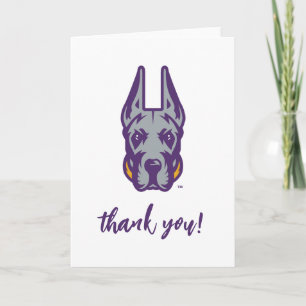 University at Albany Great Dane Mascot Head Thank You Card