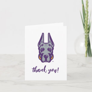 University at Albany Great Dane Mascot Head Thank You Card