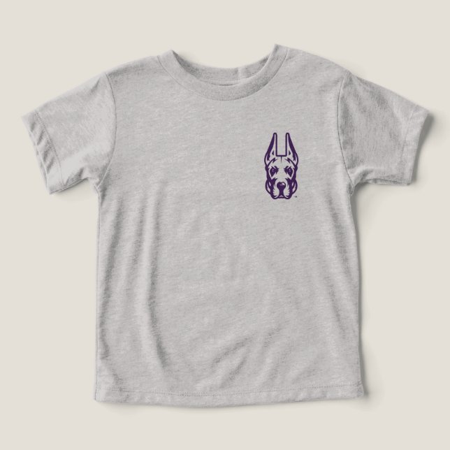 University at Albany Great Dane Mascot Head Toddler T-shirt (Design Front)