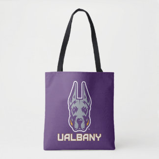 University at Albany Great Dane Mascot Head Tote Bag
