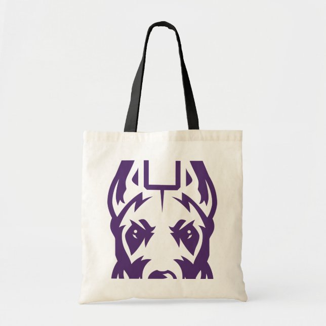 University at Albany Great Dane Mascot Head Tote Bag (Front)