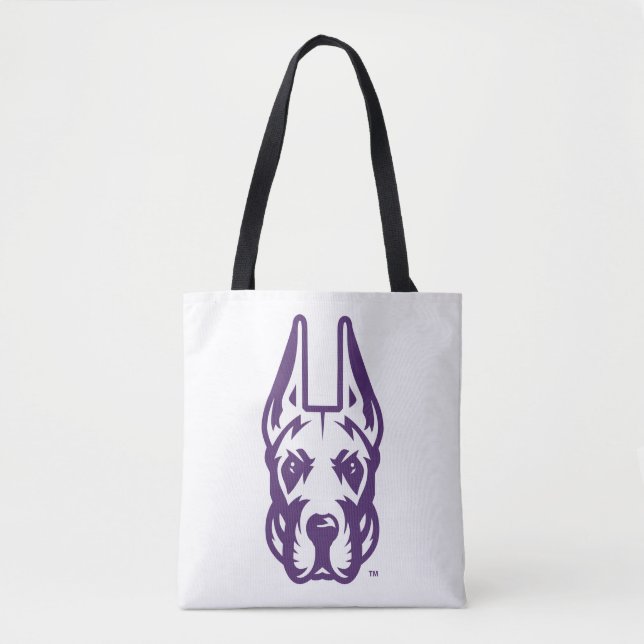 University at Albany Great Dane Mascot Head Tote Bag (Front)