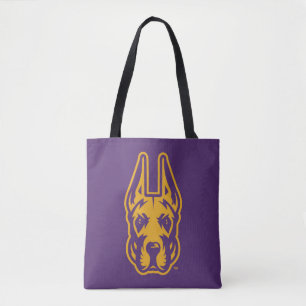 University at Albany Great Dane Mascot Head Tote Bag