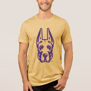 University at Albany Great Dane Mascot Head Tri-Blend Shirt