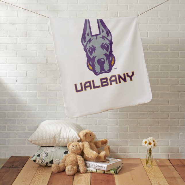 University at Albany Great Danes Baby Blanket (In Situ)