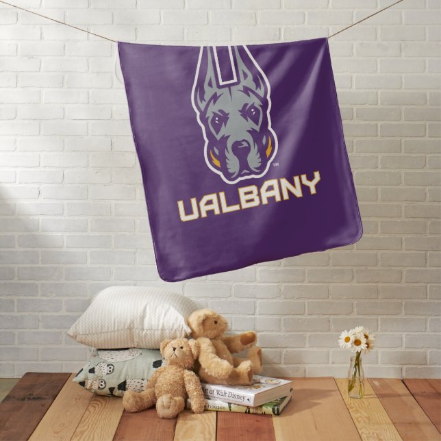 University at Albany Great Danes Baby Blanket (In Situ)