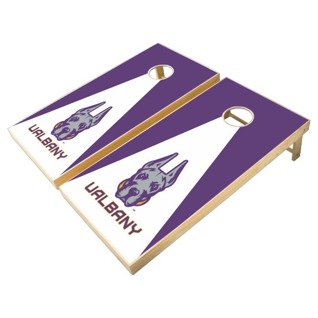 University at Albany Great Danes Cornhole Set (Angled)