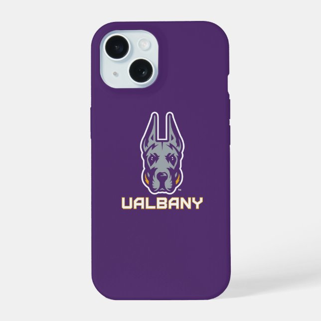 University at Albany Great Danes iPhone 15 Case (Back)