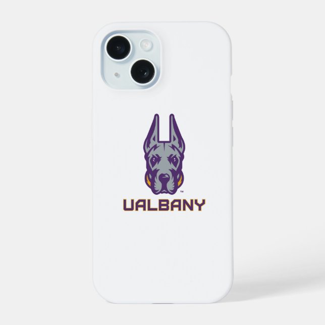University at Albany Great Danes iPhone 15 Case (Back)