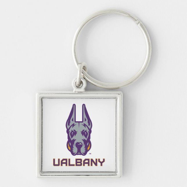 University at Albany Great Danes Keychain (Front)