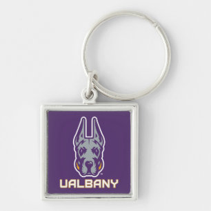 University at Albany Great Danes Keychain