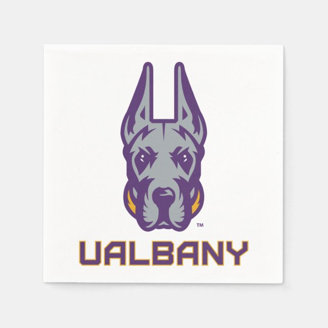 University at Albany Great Danes Napkins (Front)