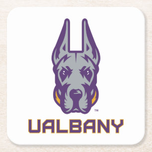 University at Albany Great Danes Square Paper Coaster