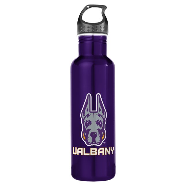 University at Albany Great Danes Stainless Steel Water Bottle (Front)