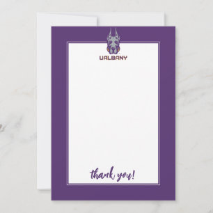 University at Albany Great Danes Thank You Card