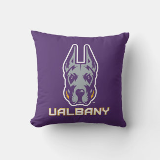 University at Albany Great Danes Throw Pillow