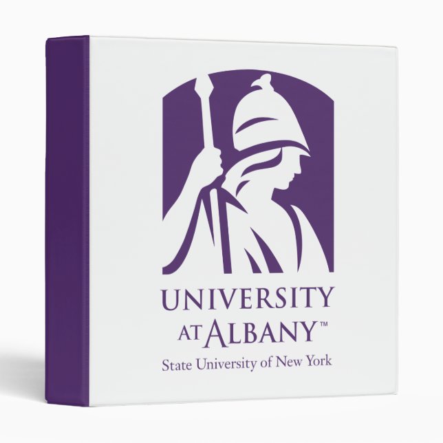 University at Albany Iconic Logo 3 Ring Binder (Front/Spine)