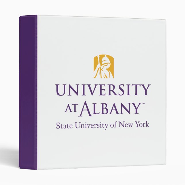University at Albany Iconic Logo 3 Ring Binder (Front/Spine)
