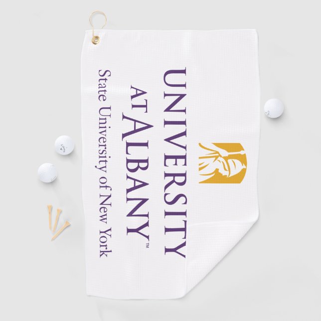 University at Albany Iconic Logo Golf Towel (InSitu)