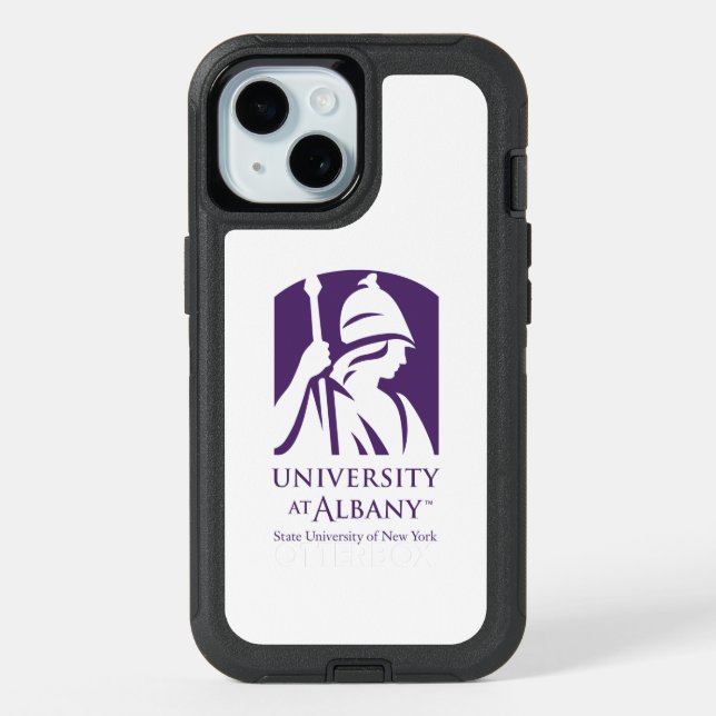 University at Albany Iconic Logo iPhone 15 Case (Back)