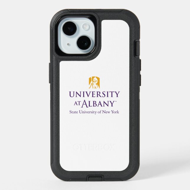 University at Albany Iconic Logo iPhone 15 Case (Back)