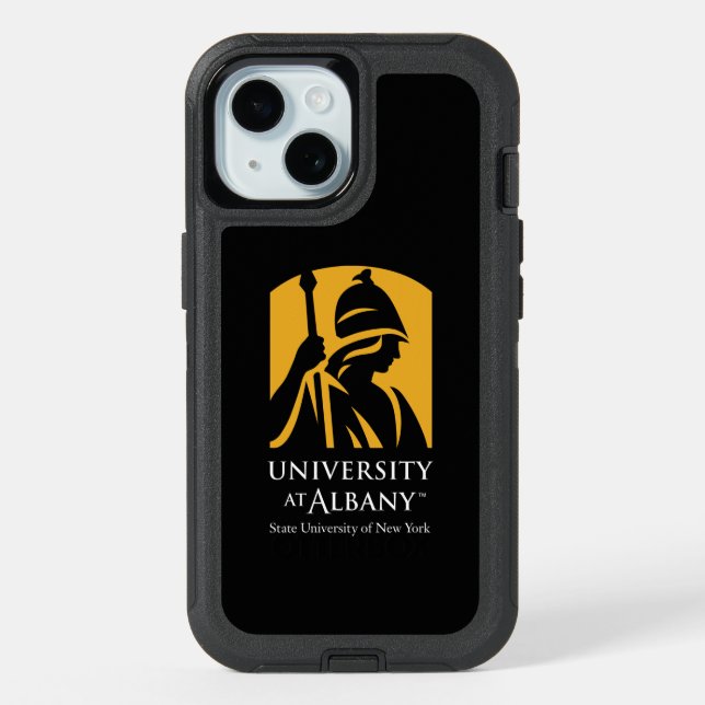 University at Albany Iconic Logo iPhone 15 Case (Back)
