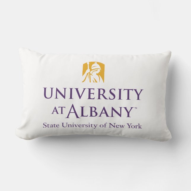 University at Albany Iconic Logo Lumbar Pillow (Front)