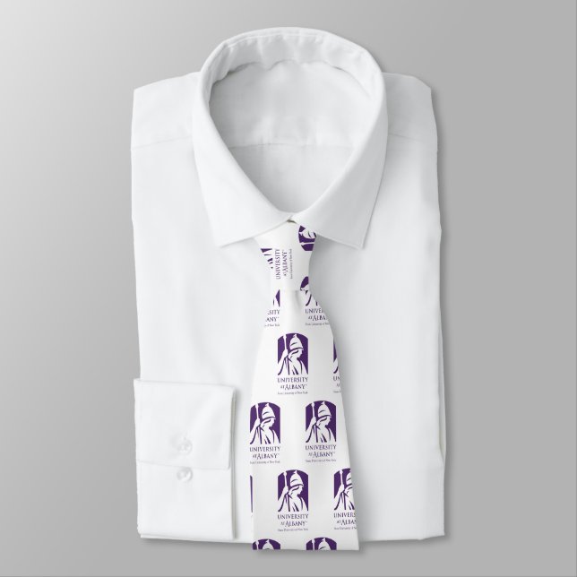 University at Albany Iconic Logo Neck Tie (Tied)