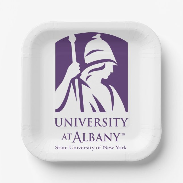 University at Albany Iconic Logo Paper Plates (Front)