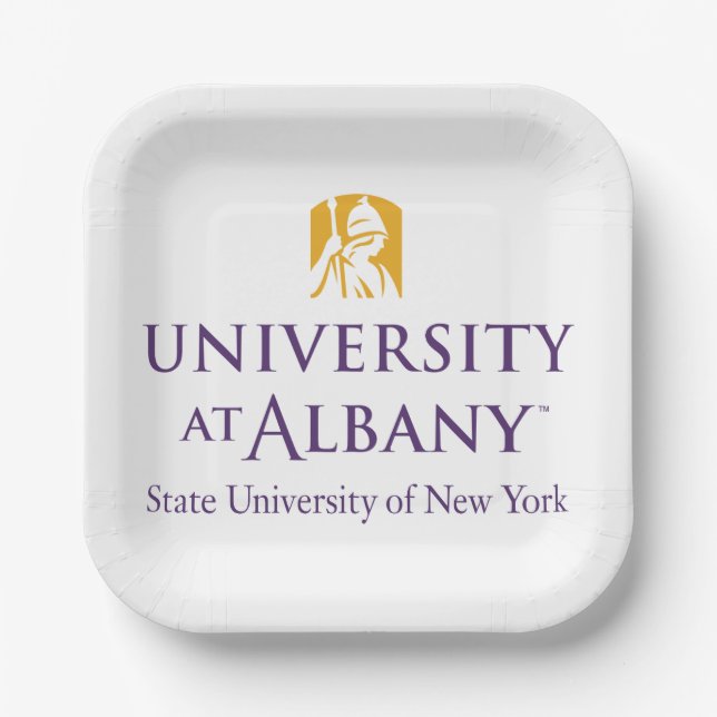University at Albany Iconic Logo Paper Plates (Front)