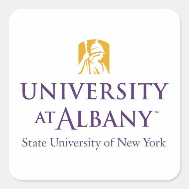 University at Albany Iconic Logo Square Sticker (Front)