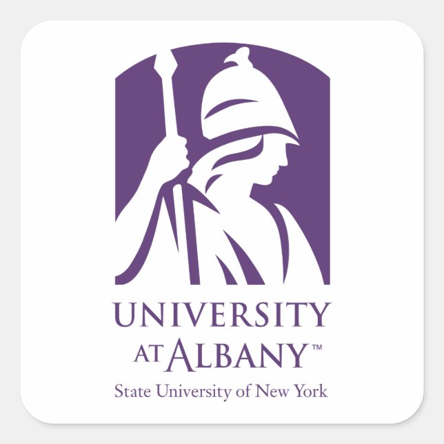 University at Albany Iconic Logo Square Sticker (Front)