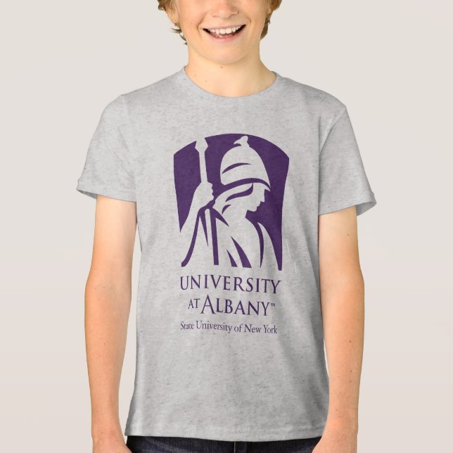 University at Albany Iconic Logo Tri-Blend Shirt (Front)