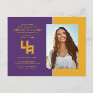 University at Albany Initials Logo Announcement Postcard