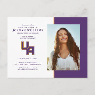 University at Albany Initials Logo Announcement Postcard
