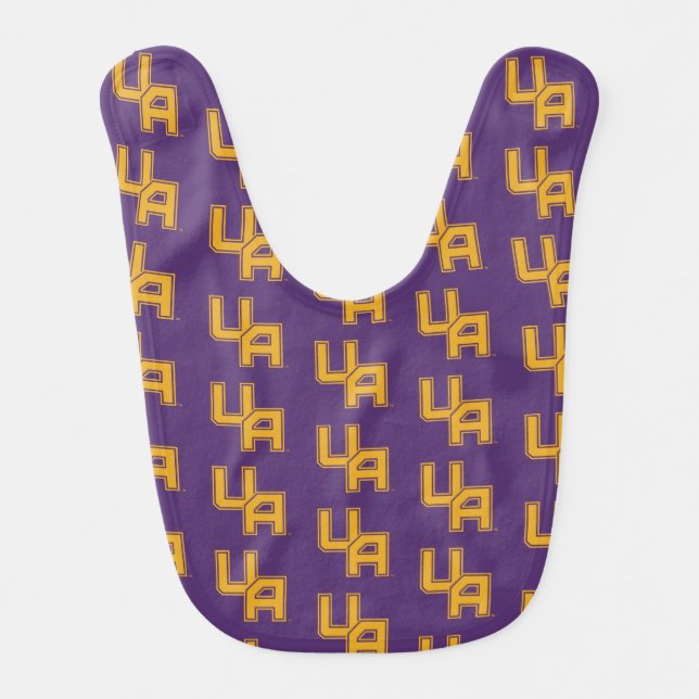 University at Albany Initials Logo Baby Bib (Front)