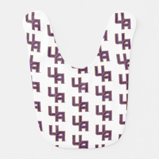 University at Albany Initials Logo Baby Bib (Front)