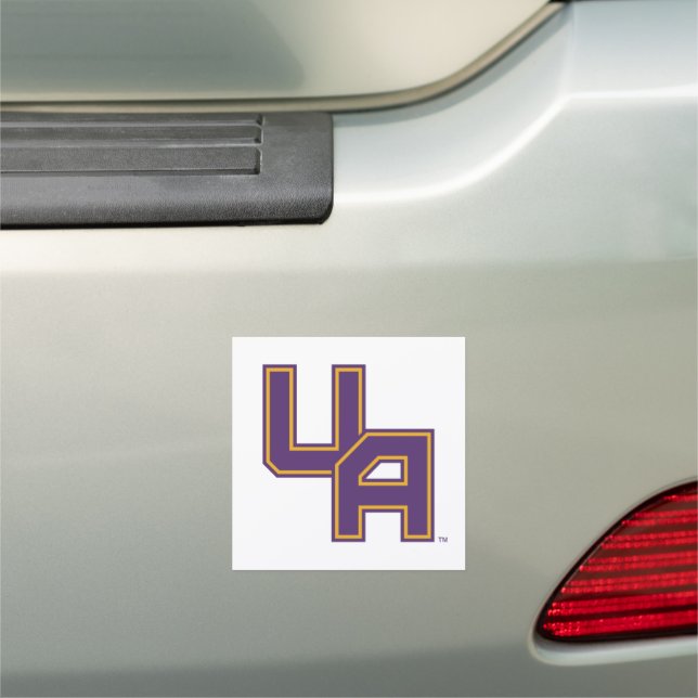University at Albany Initials Logo Car Magnet (In Situ)