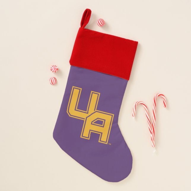 University at Albany Initials Logo Christmas Stocking (Front)