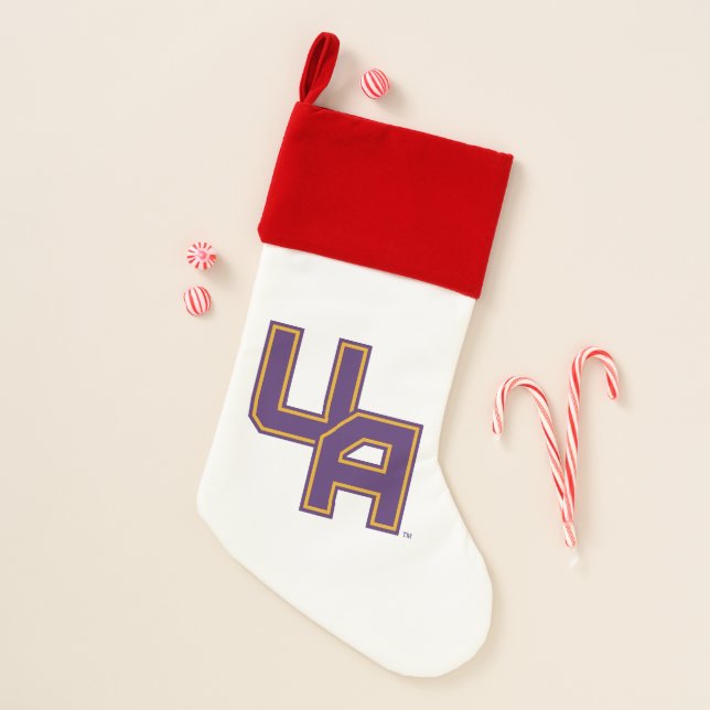 University at Albany Initials Logo Christmas Stocking (Front)