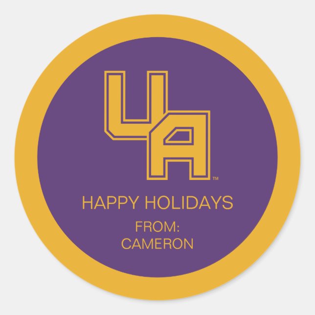 University at Albany Initials Logo Classic Round Sticker (Front)