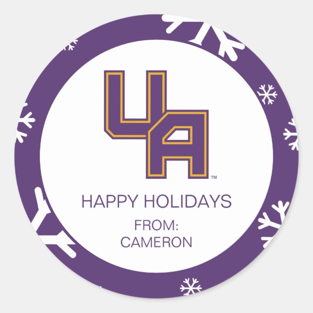 University at Albany Initials Logo Classic Round Sticker (Front)