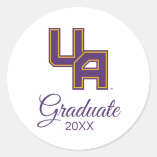 University at Albany Initials Logo Classic Round Sticker