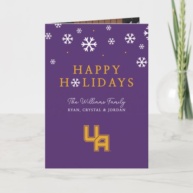 University at Albany Initials Logo Holiday Card (Front)