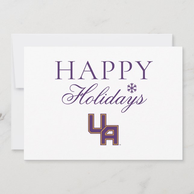 University at Albany Initials Logo Holiday Card (Front)