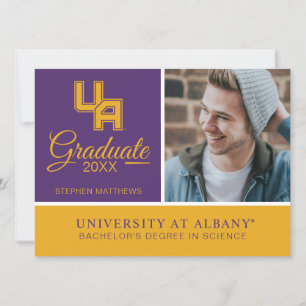 University at Albany Initials Logo Invitation